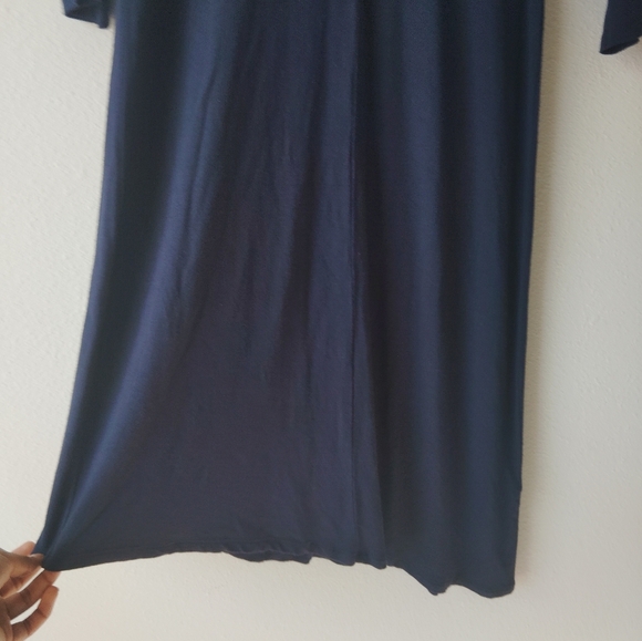 Eileen Fisher Navy Asymmetrical Dress - Picture 7 of 9